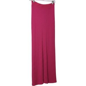 French Rags Maxi Skirt 16 Pink Womens Knit Textured Boho